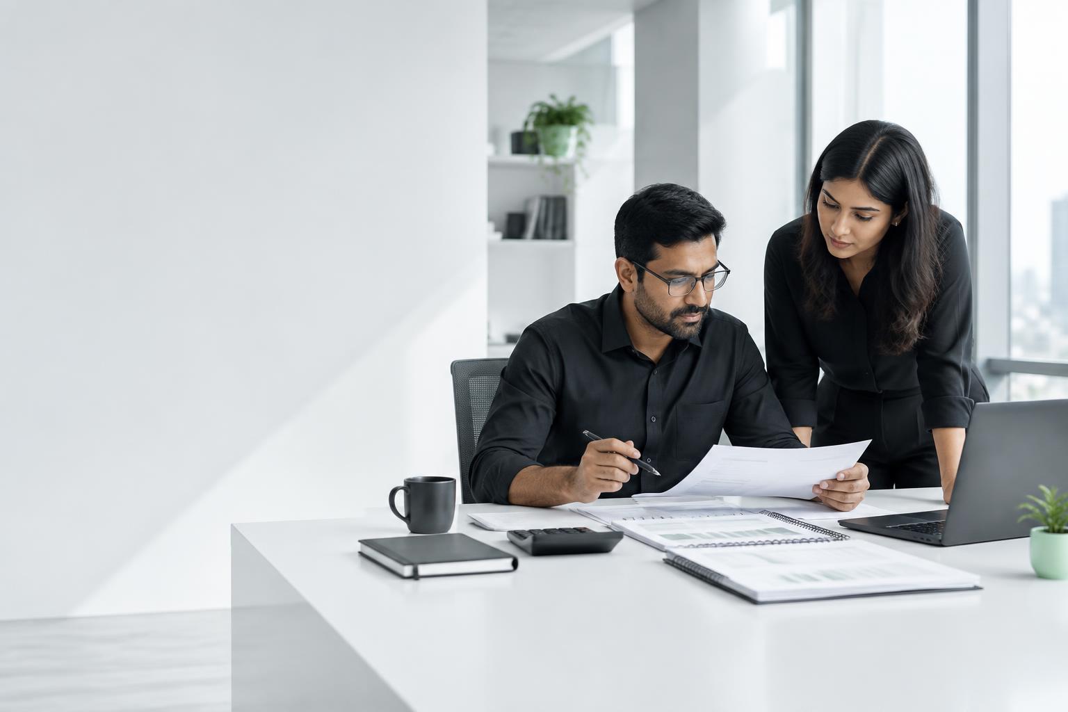 Bookkeeping and accounting service scene
