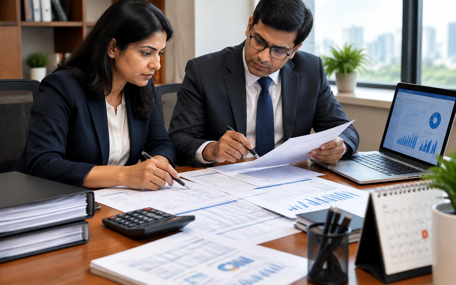 Corporate tax filing service scene