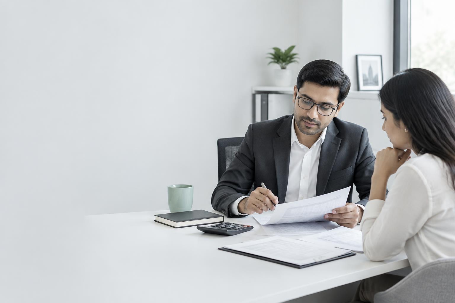 Indian tax adviser reviewing an individual income-tax return
