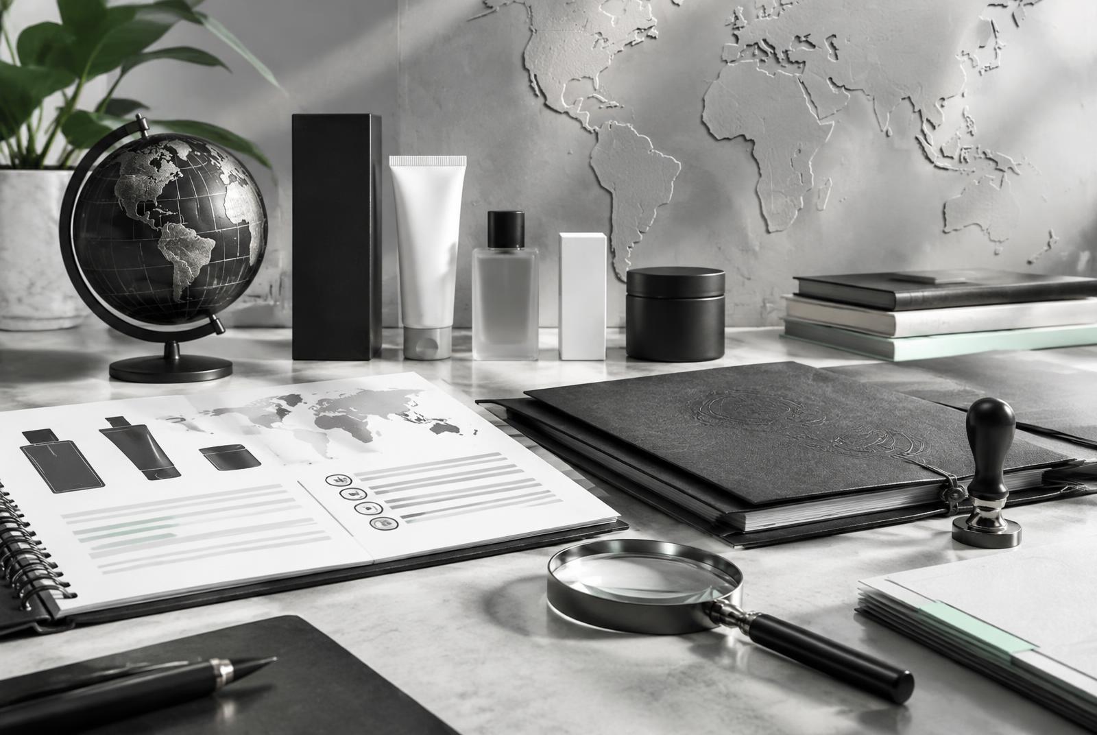Global trademark protection documents and product packaging