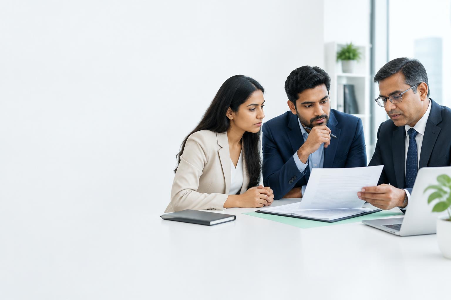 Indian partners reviewing an LLP conversion agreement