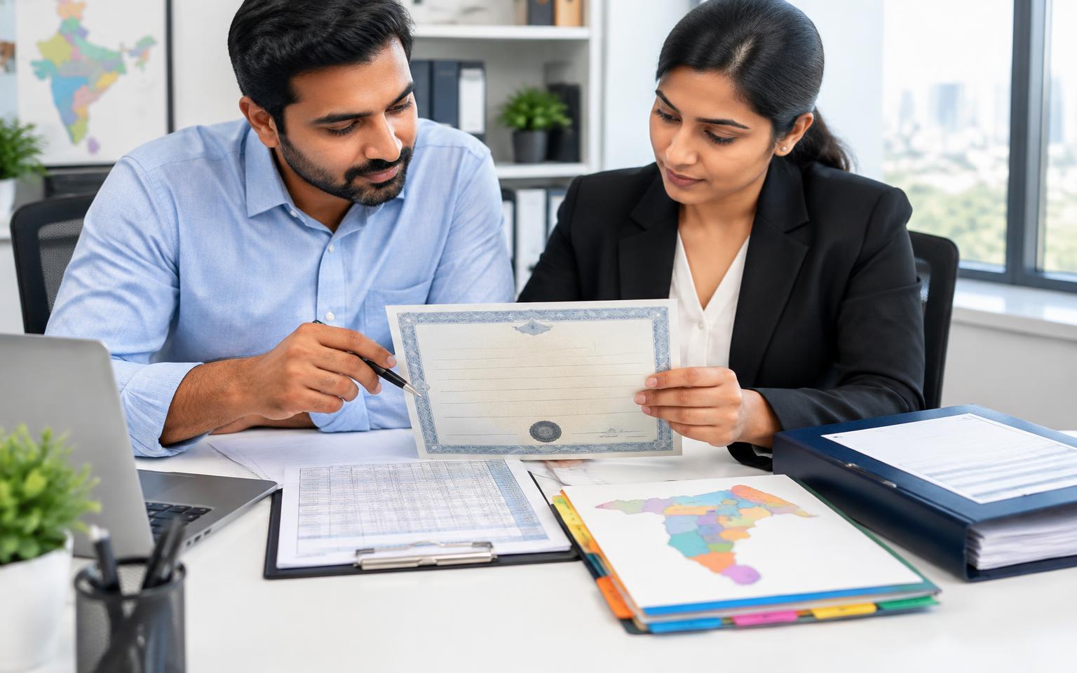 Professional tax registration service scene
