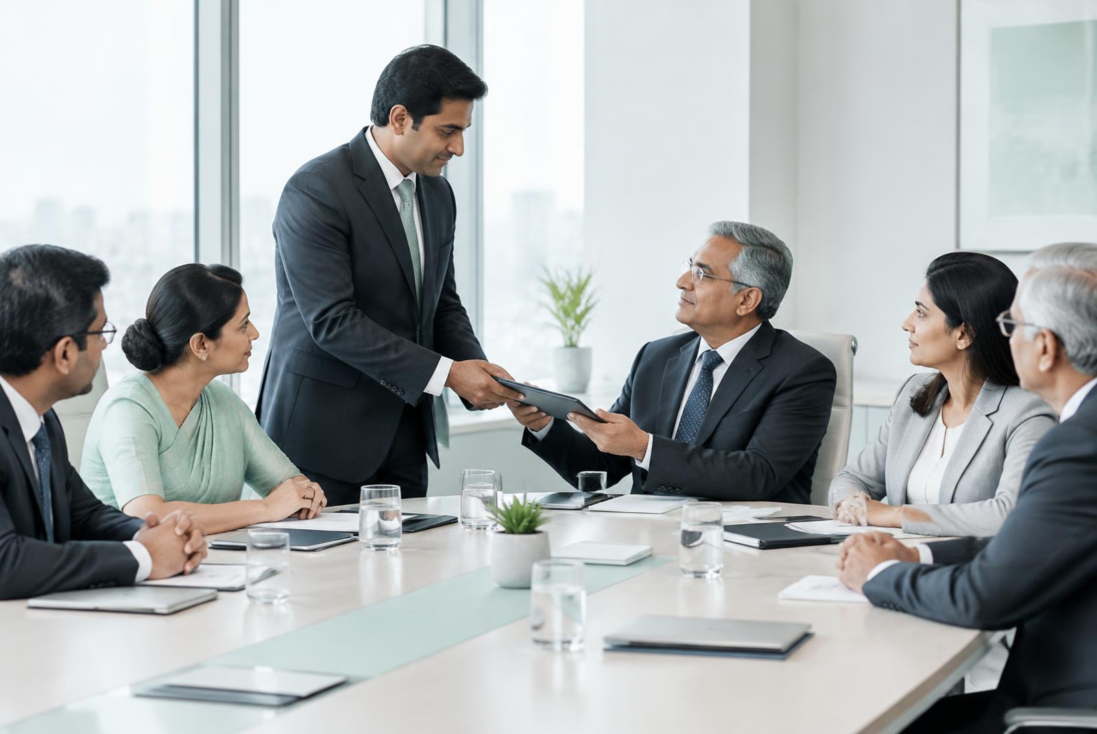 Indian board handling a director transition