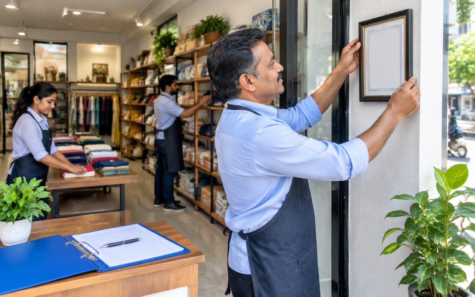 Shops and Establishments registration service scene
